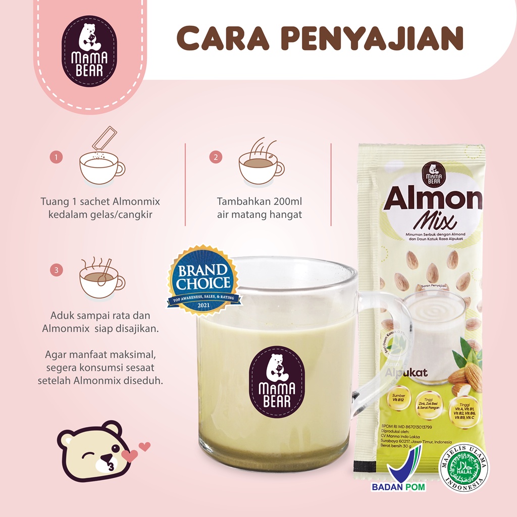 Mama Bear Almon Mix mamabear asi booster almond daun katuk