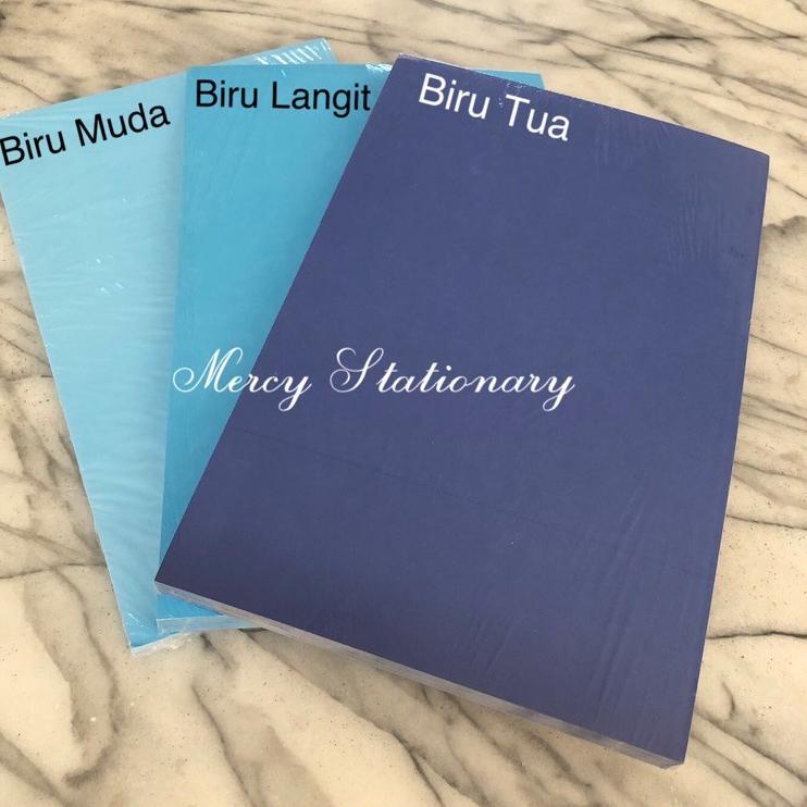 

QFLT 100 Lembar - Kertas Cover Buffalo Polos 150 Gr A4 F4 Folio Bufalo Motif Hitam Bufallo Putih Biru Benhur Jilid Promo Spesial
