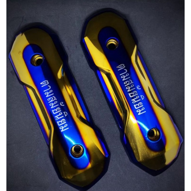 Cover knalpot-tameng knalpot zoomer 2tone tulisan Thailand timbul Beat Scoopy Vario 110 FI