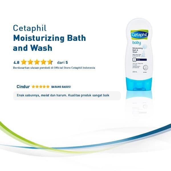 Makassar ! Cetaphil Baby Moisturising Bath &amp; Wash 230 ml