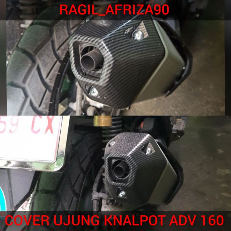 CORONG KNALPOT ADV 160 ADV 150 COVER UJUNG KNALPOT ADV 160 ADV 150 CARBON