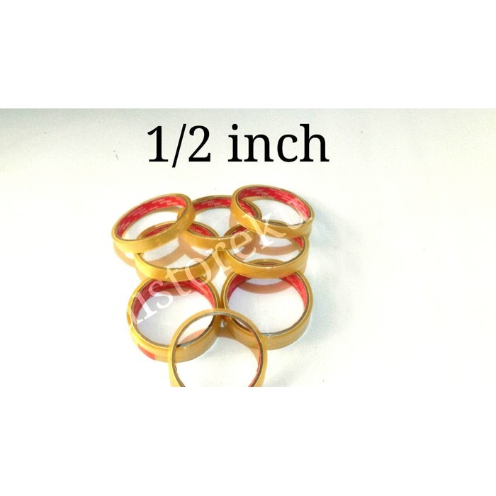 

ISOLASI 1/2INCH SELOTIP 0.5 INCH 12mm LINGKARAN BESAR ECERAN 1000