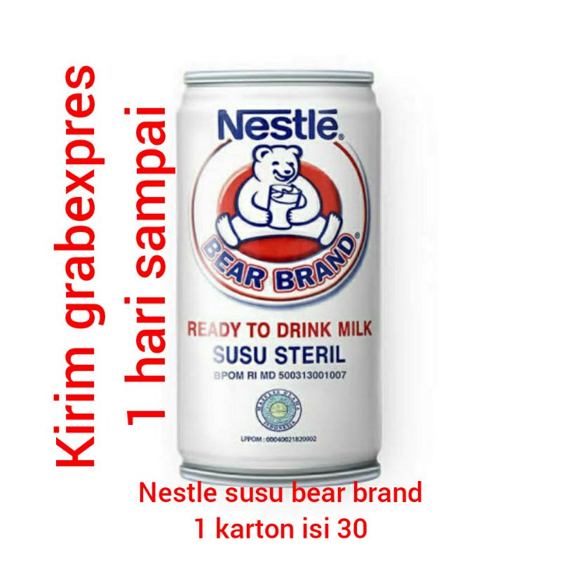 Susu Bear brand 189ml 1 karton/susu beruang 189ml/karton/Nestle bear Brand 1/2karton isi 15/