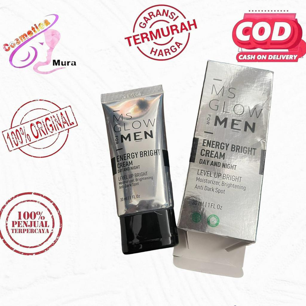 [ cream eceran ] ms glow man eceran cream wajah / ms glow men energy bright cream day and night