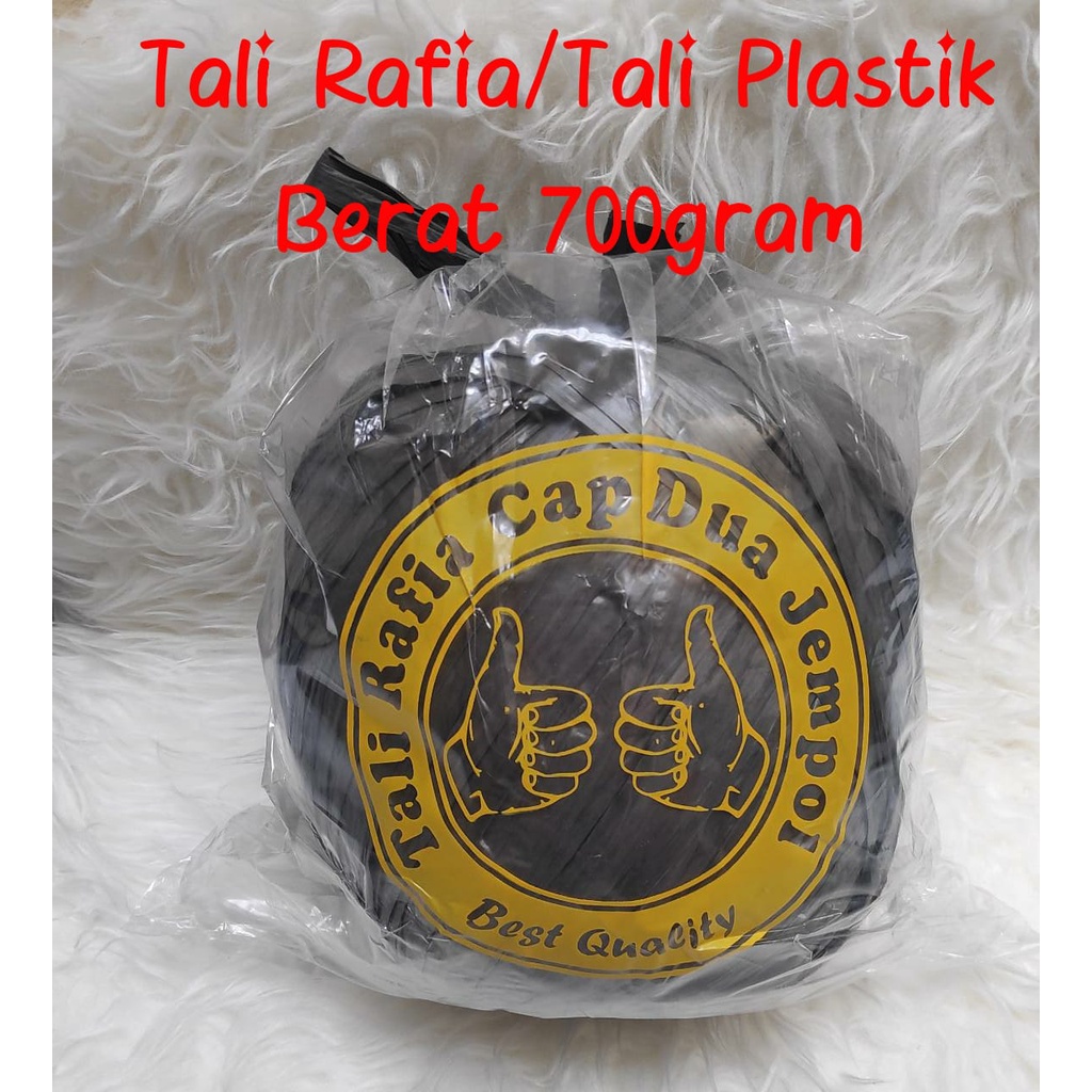 Tali Rafia Hitam Tebal Murah Tali Plastik Rapia Rafiah/Tali Ikat Barang Rapiah