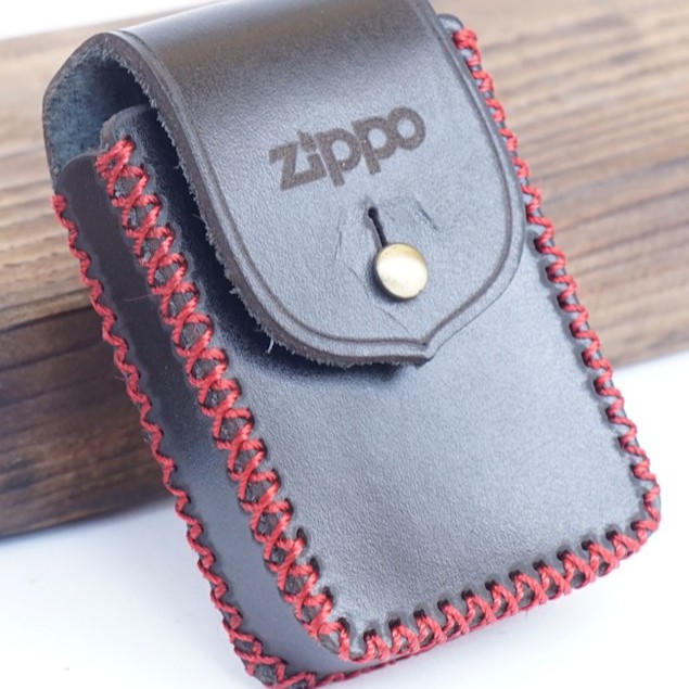 case zippo-cover zippo-sarung zippo-wadah zippo kulit asli anyam