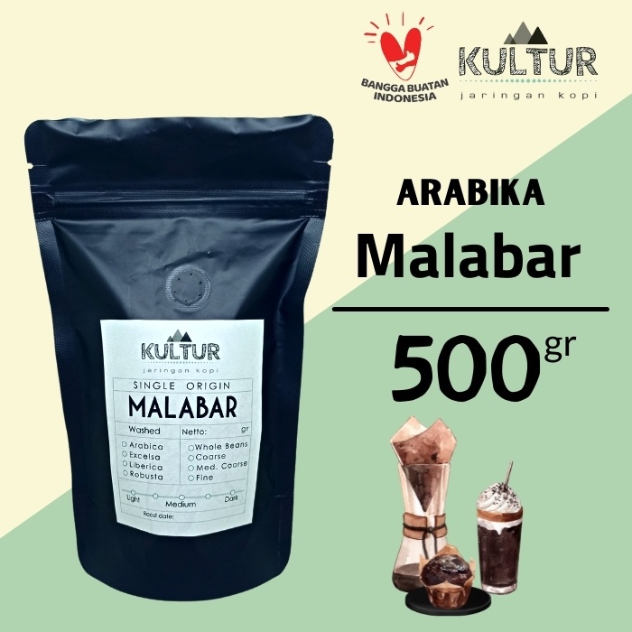 

COFFEE BEAN BIJI KOPI ARABIKA MALABAR 500 GR