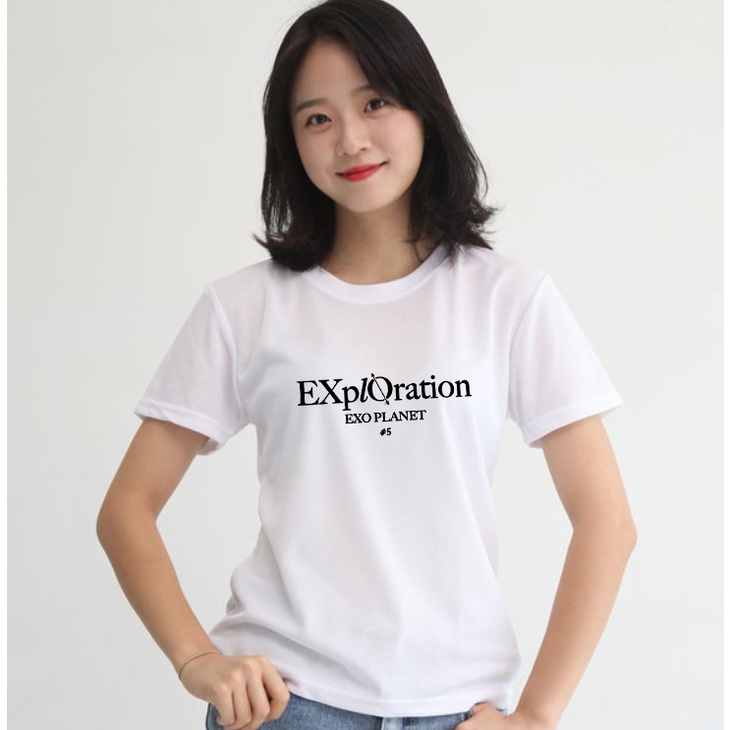 KAOS EXO EXPLORATION LOGO BAEKHYUN TSHIRT EXOPLANET KPOP KONSER BAJU KOREA FASHION UNISEX