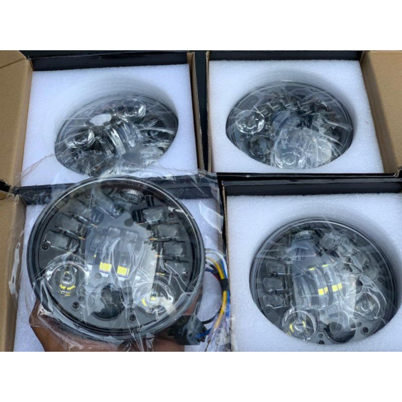 lampu daymaker 16 led 5,75 inc kardus hitam import original lampu daimeker original