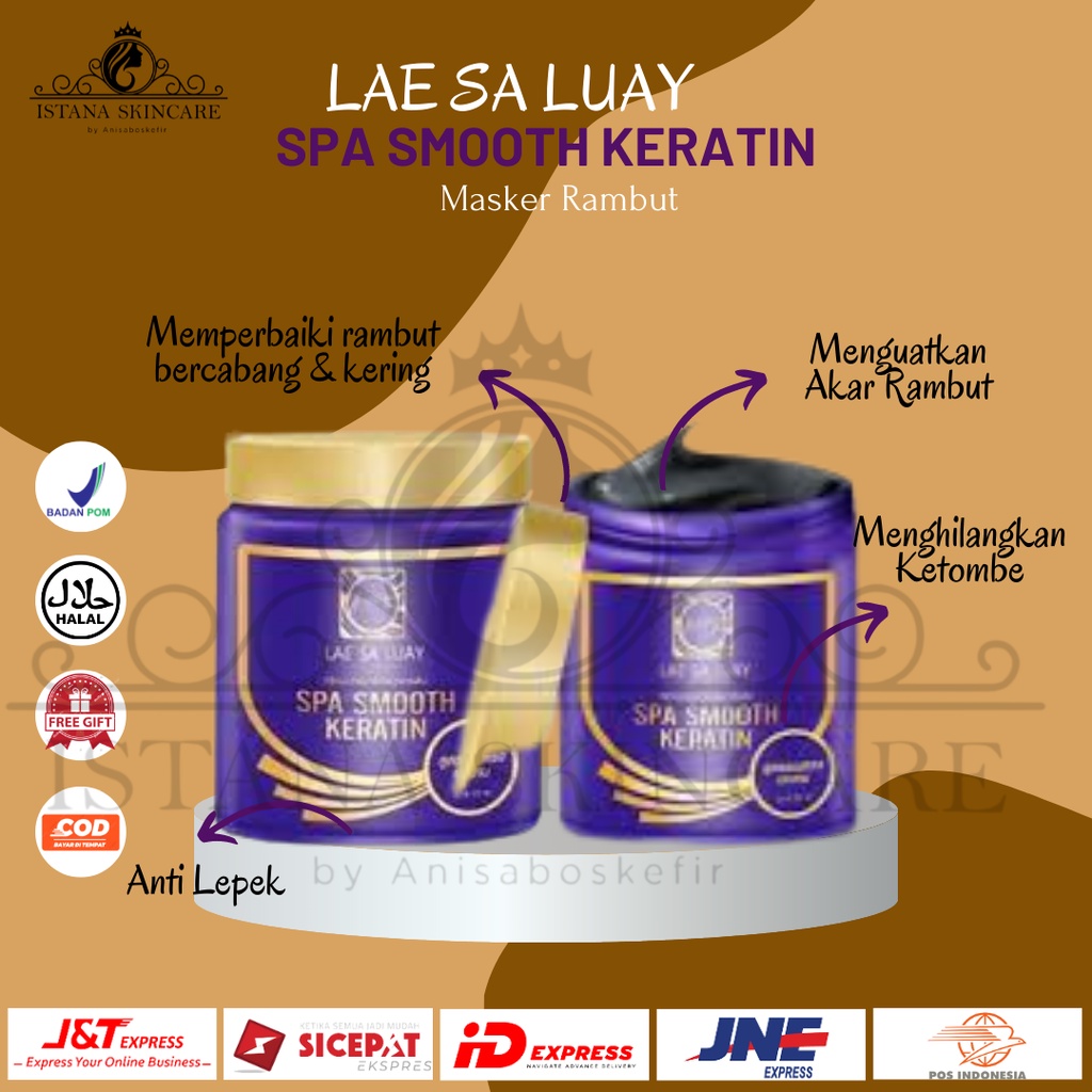 Jual MASKER RAMBUT SPA SMOOTH KERATIN LAE SA LUAY Hair Mask 250ml