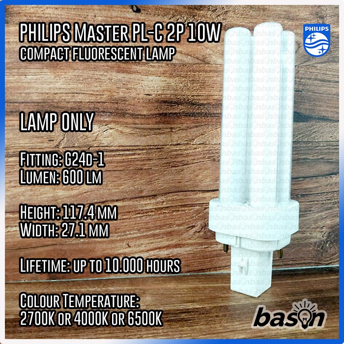 PHILIPS Master PL-C 2 PIN 10W - Lampu CFL 2P