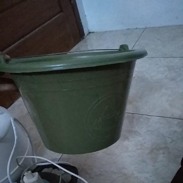 Ember Plastik Hijau | Ember Cor Anti Pecah | Ember Bangunan Kecil