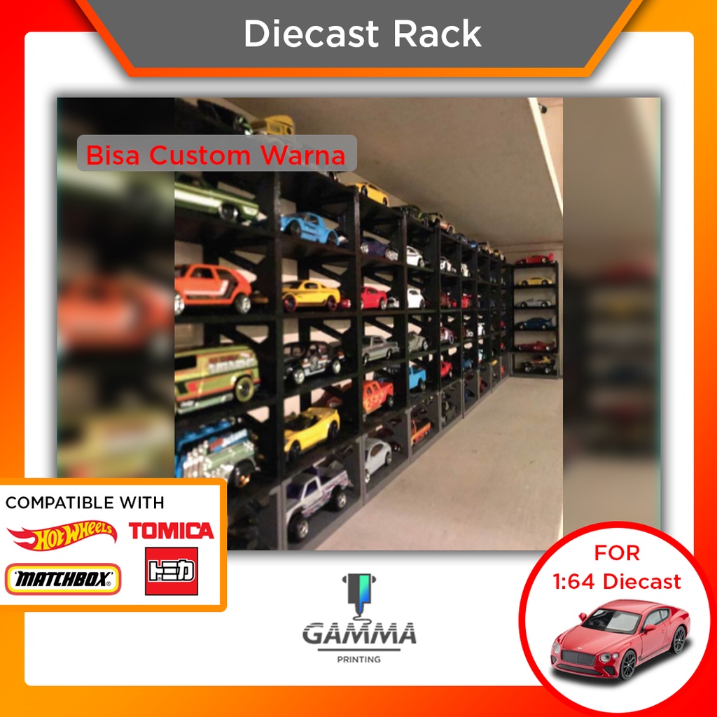 Diecast Rack Shelf Rak Hotwheels Tomica Matchbox Aksesoris 1:64