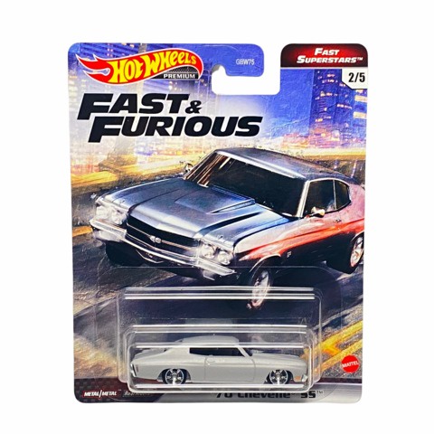 Diecast Hot Wheels 70 CHEVELLE SS Silver Abu Grey HW FNF Fast and Furious Superstars Hotwheels Premium Car Retro Mobil Mainan Anak