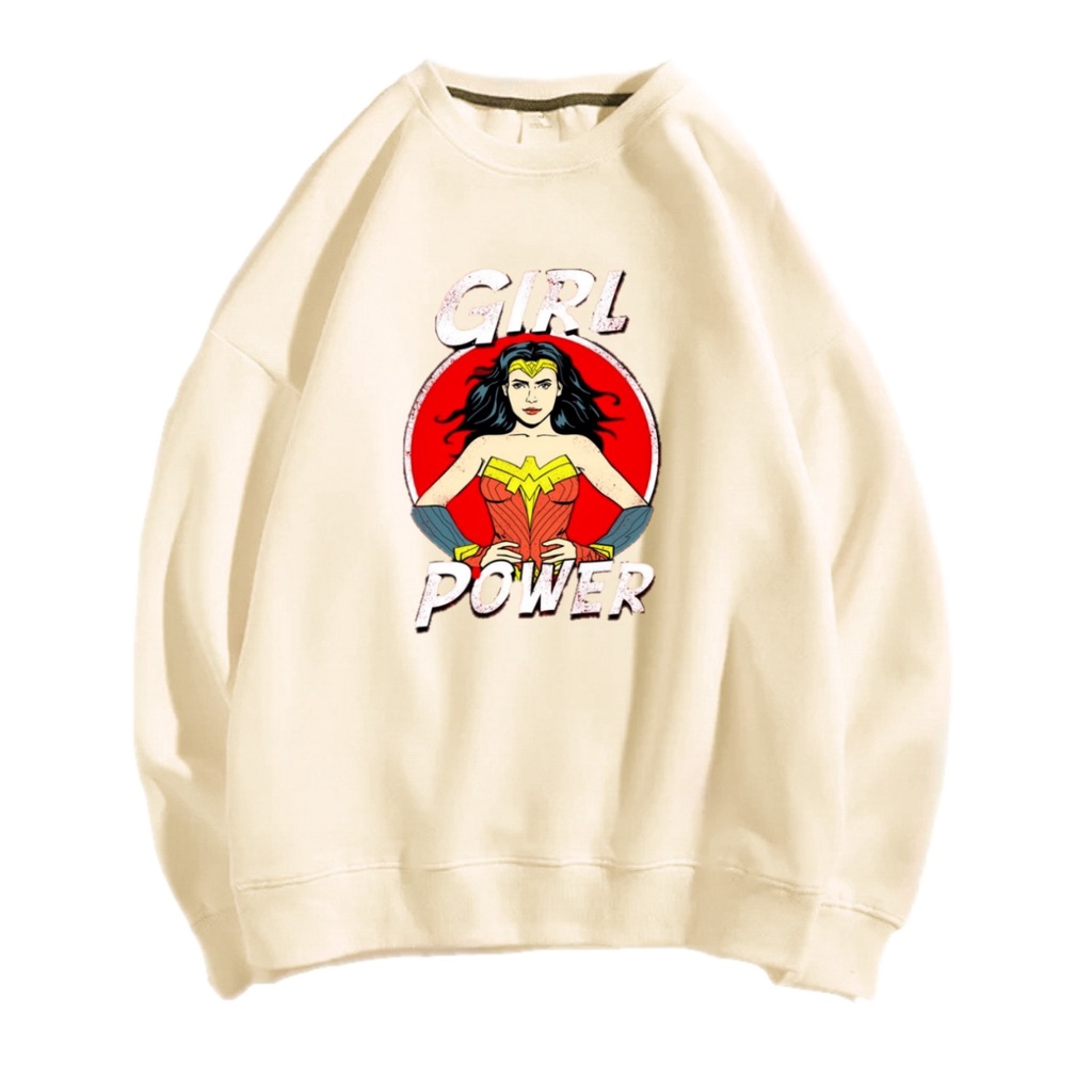 GIRL POWER SWEATER CREWNECK Size M-XXL GAWA