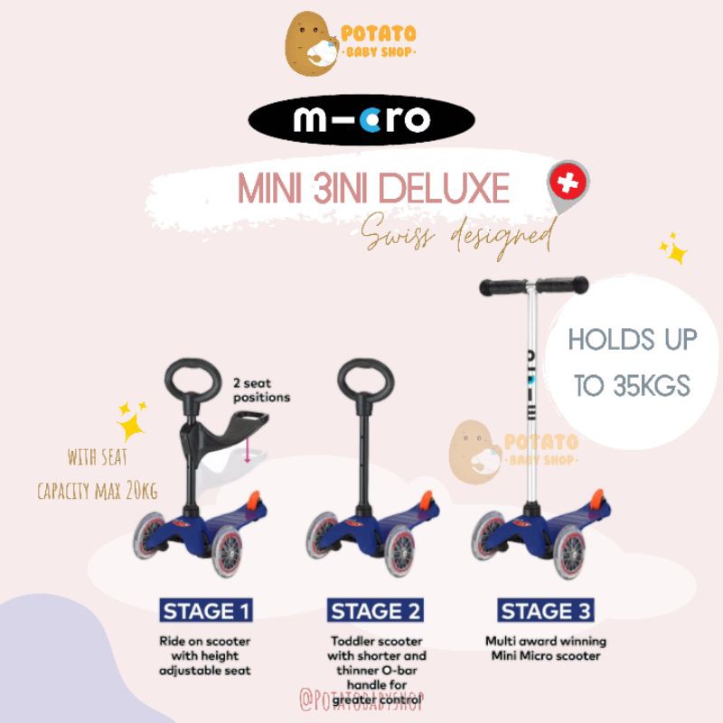 Micro Mini 3in1 Deluxe Scooter / Microscooters