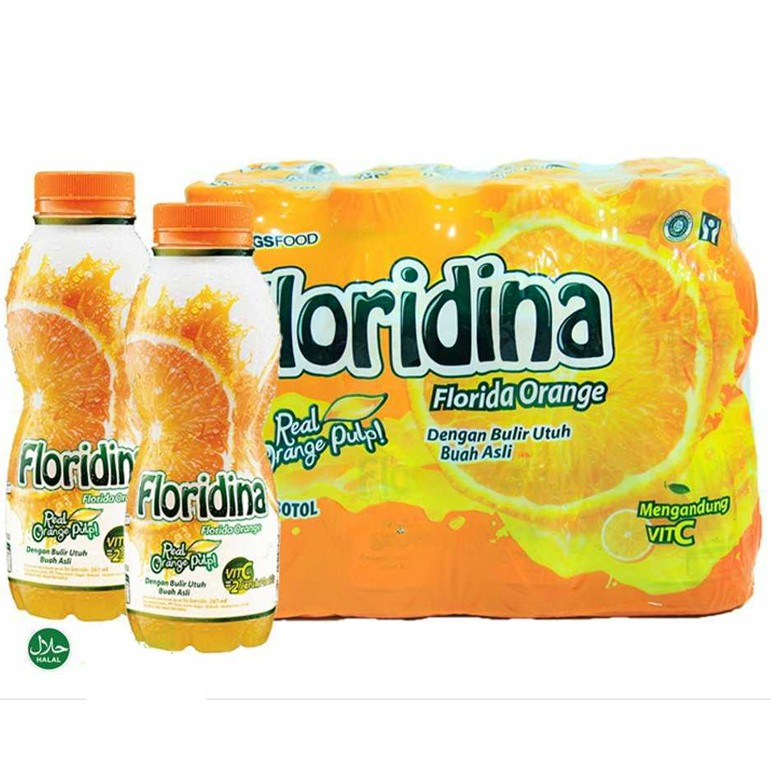 

Floridina Real Orange Pulp 350ml x @12pcs - Minuman Jeruk