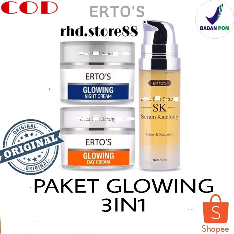 Jual Ertos Glowing Series In Gdc Gnc Serum Kinclong Shopee Indonesia