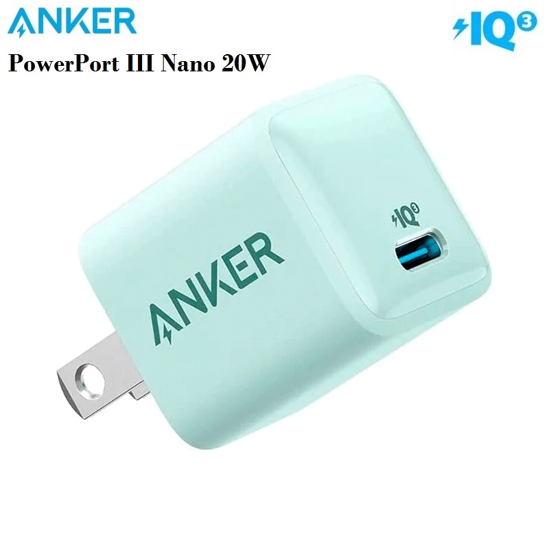 AKN88 - ANKER B8662 PowerPort III Colorful Nano 20W - Single USB-C PowerIQ 3.0