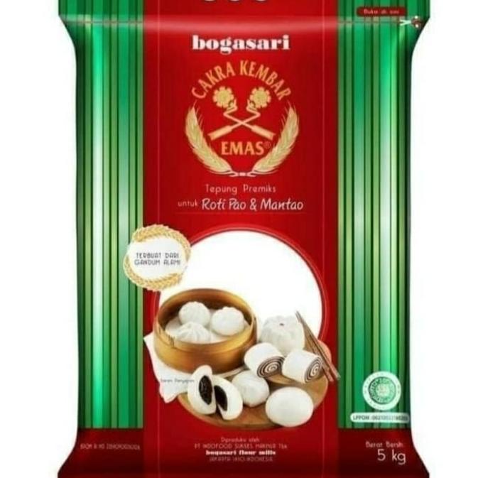 

TEPUNG TERIGU CAKRA KEMBAR EMAS UNTUK ROTI DAN PAO 5 kg