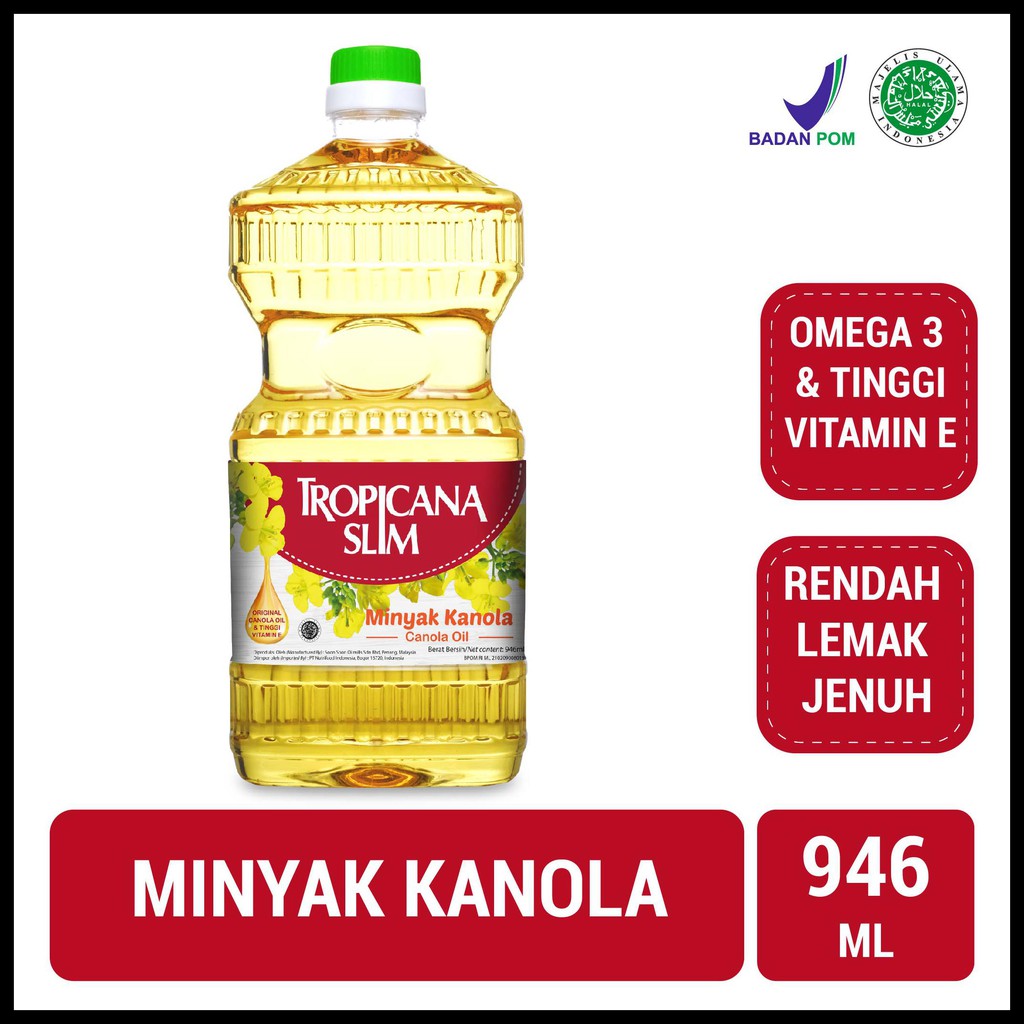 

Terlaris Tropicana Slim Canola Oil 946Ml