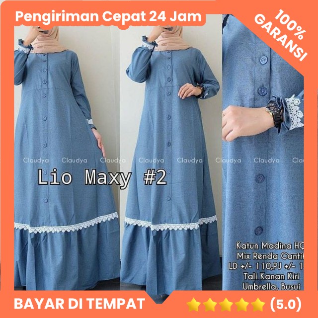 Baju Gamis Muslim Syar'i Pesta Terbaru 2021 2022 Brukat Wanita Perempuan Dewasa Remaja Kekinian Terb