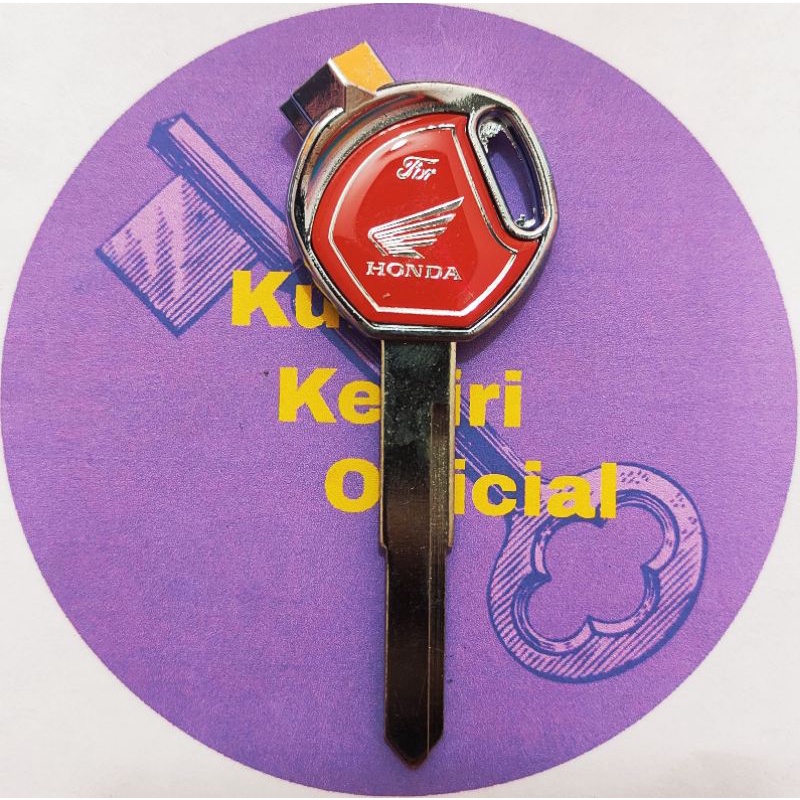 BAHAN Kunci Blank (POLOS) BEAT/VARIO 125/VARIO 150/SCOOPY VARIASI WARNA LEBIH AWET DARI YANG ORI + TUTUP + MAGNET 3 BIJI-Merah
