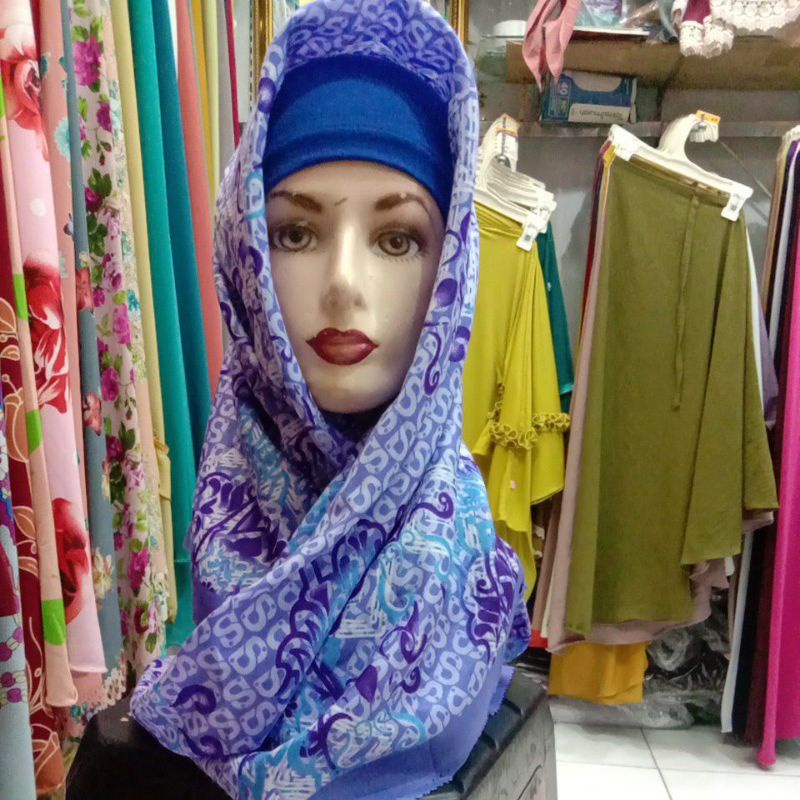 Hijab segi empat motif denay kw