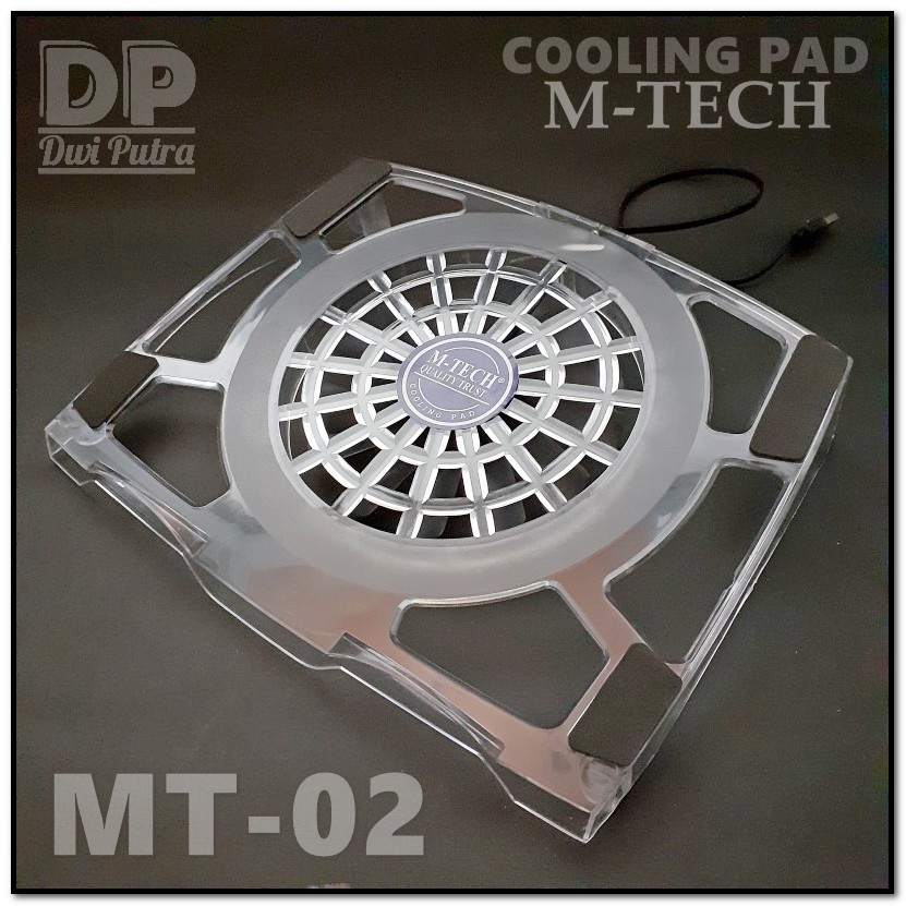 COOLING PAD M-TECH MT-02 TRANSPARAN // BIG FAN USB // COOLER PAD PENDINGIN LAPTOP // MT 02 MT02