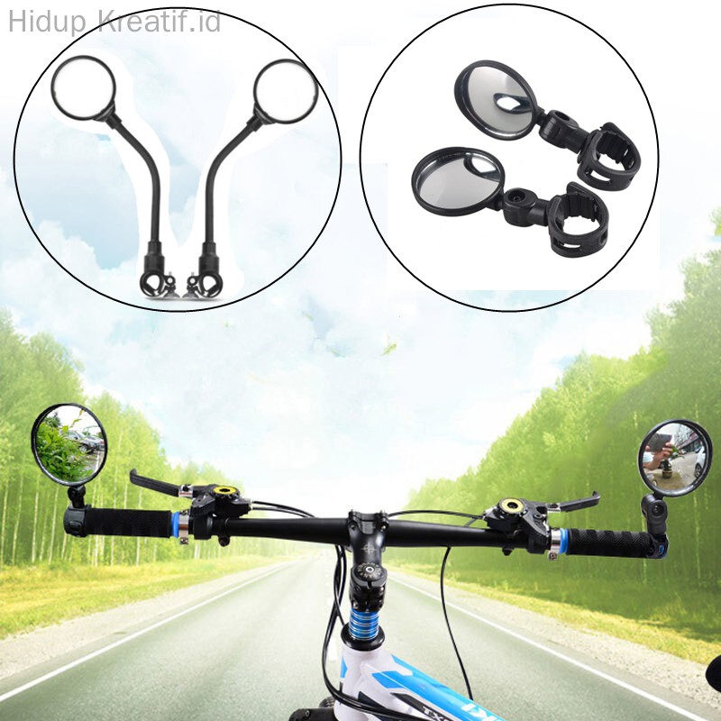 Aksesoris Sepeda Gunung Spion Sepeda Kaca cermin Spion Sepeda Universal Bulat Spion 360 Universal