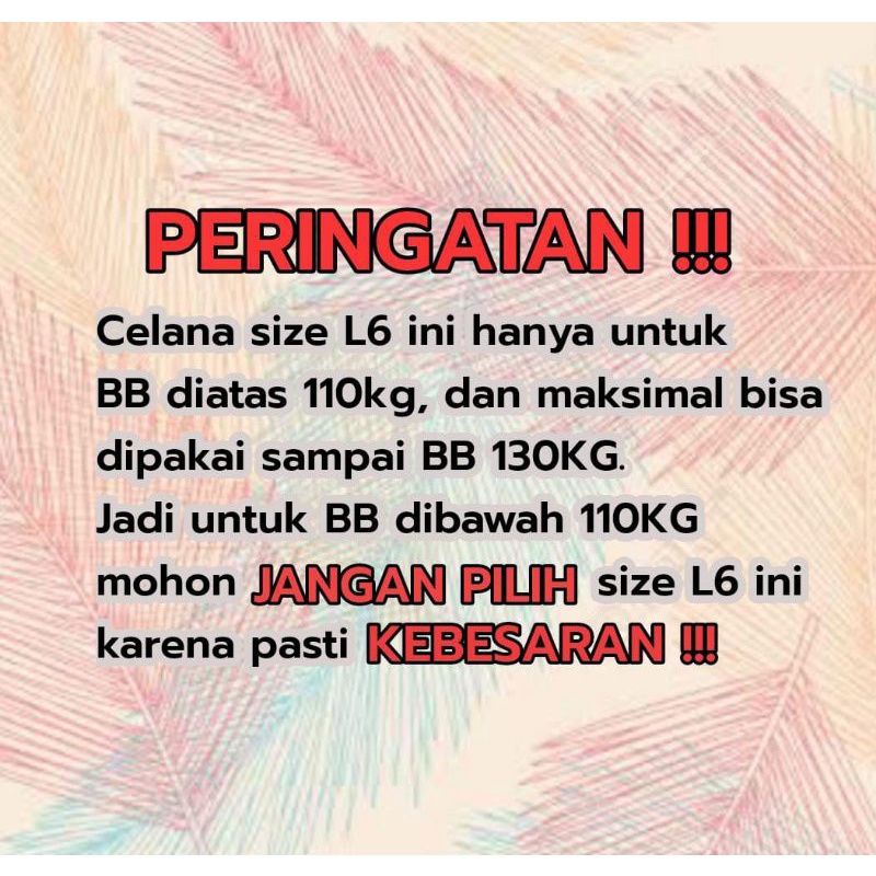 Celana pendek jumbo (MUAT SAMPAI BB 130KG)