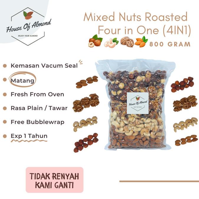 

Mixed Nuts Roasted For in One (4in1) 800gr