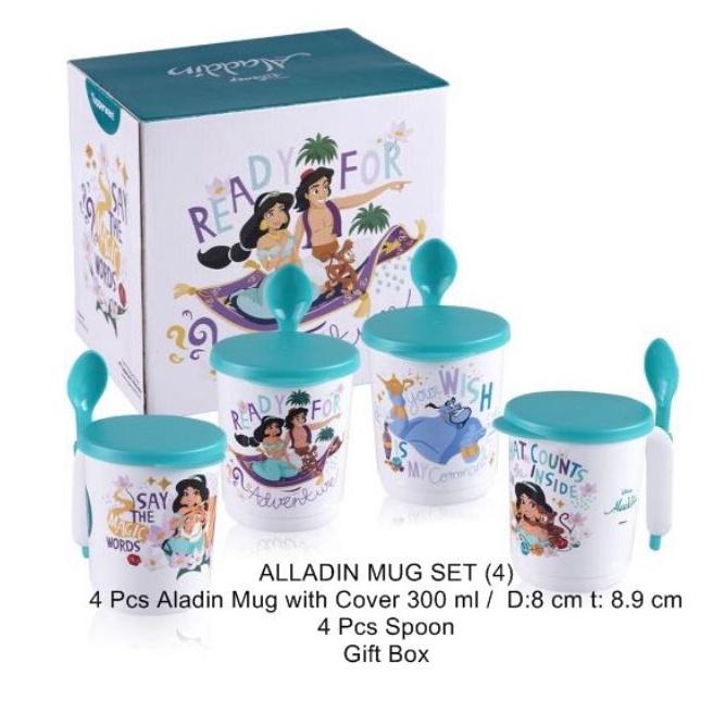 

Tuperware 4pcs Aladdin Set Mug ada box