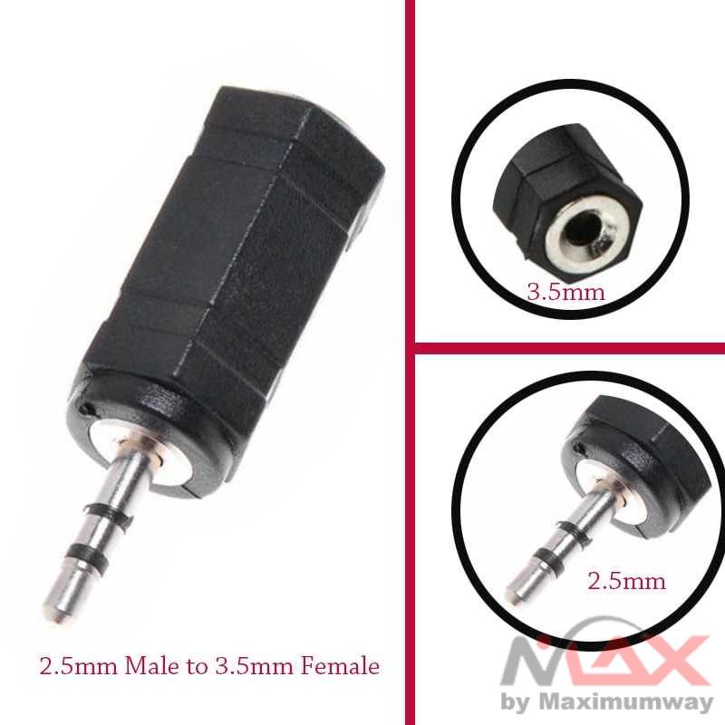 Overfly Adapter Konverter Audio AUX 2.5mm to 3.5mm - RCX-79 Warna Hitam