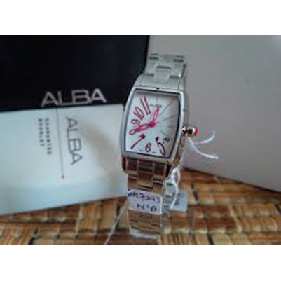 Alba Ladies AH7243X1 Jam Tangan Wanita Original AH7243 Date Silver Stainless Steel Kotak