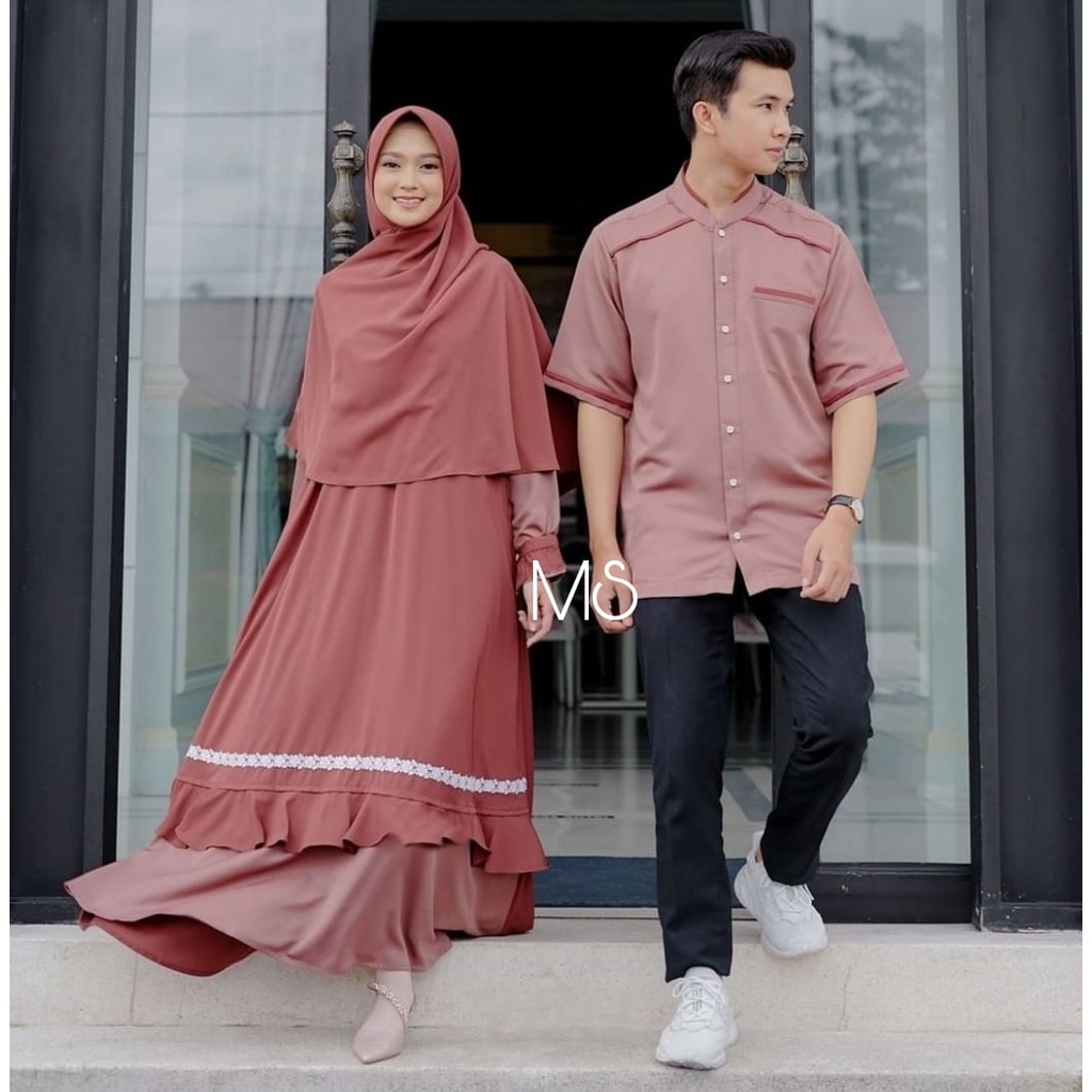 CP SHEZAZI PAKAIAN PASANGAN COUPLE KOKO DAN GAMIS MOSCREPE MS ADA VIDEO REAL PICT