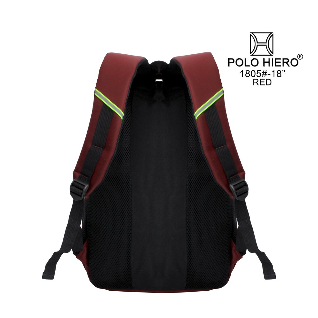 (RF) Tas Ransel Fashion Polo Hiero 1803 Tas Pria Laptop Ransel Import Sekolah (Free Rain Cover)