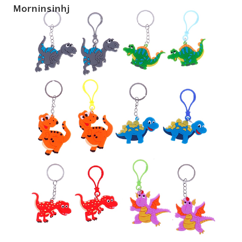 6pcs Gantungan Kunci Bentuk Dinosaurus Untuk Tas Sekolah Anak