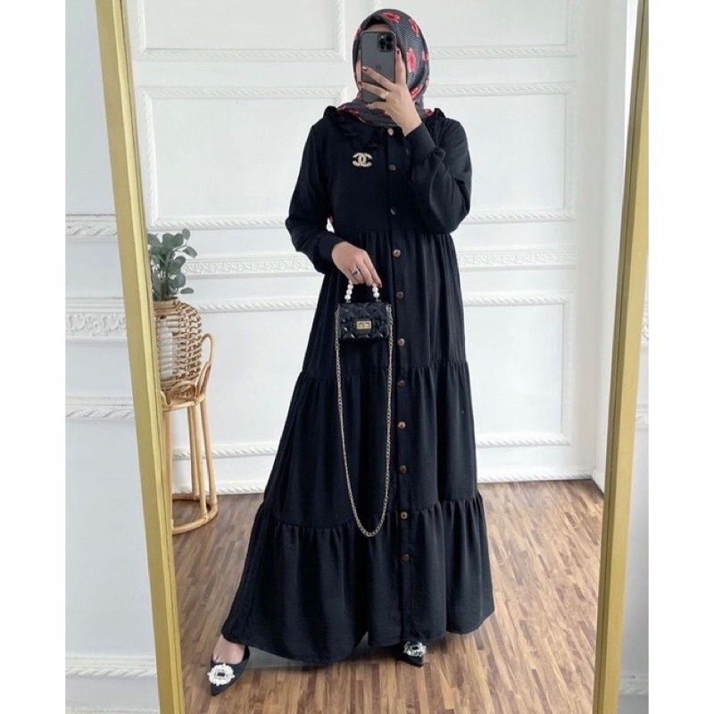 𝐏𝐆𝐌𝐓 •  TIRANI DRESS CRINKLE AIRFLOW GAMIS WANITA