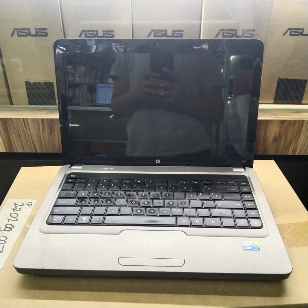 laptop Leptop Seken Second Bekas hp G42 SSD 128 ram 4 GB 4GB Intel core i5 14 inc mulus