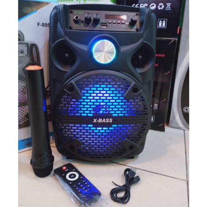 Cod SPEAKER BLUETOOTH FLECO 8'5 INCH FL-955C/D - F-8606/8 & F-8955 C/D FREE MIC KAROKE + REMOTEi