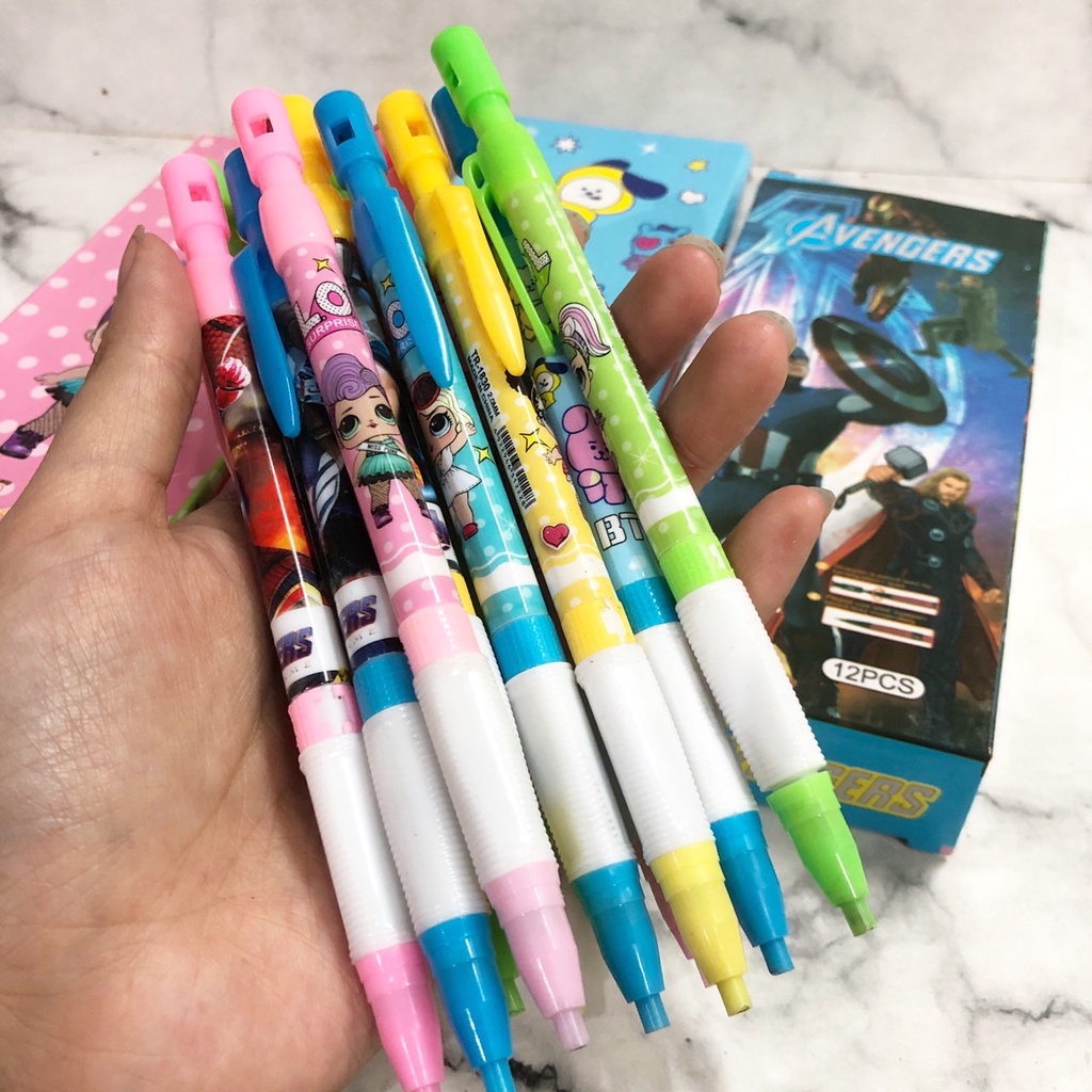 

689 - Pensil Mekanik 2.0 TR-2151Avengers SuperHero Heroes BT21 BTS Doraemon Disney Princess / Pensil Cetekan / Pensil Mekanik Karakter / Alat Tulis Sekolah / Fancy Stationery