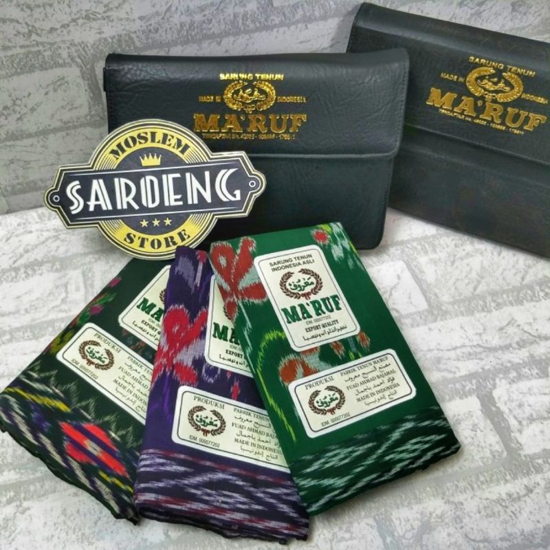 Sarung Tenun Ma'ruf Mercerized Mesres benang 100 Mustamin MST