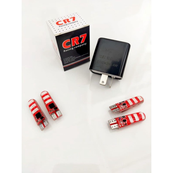 Paket lampu sen jelly 6 mata T10+flasher CR7