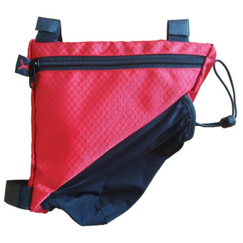 FAB-004MR Tas sepeda tahan air dengan bottle pouch Flexzone merah