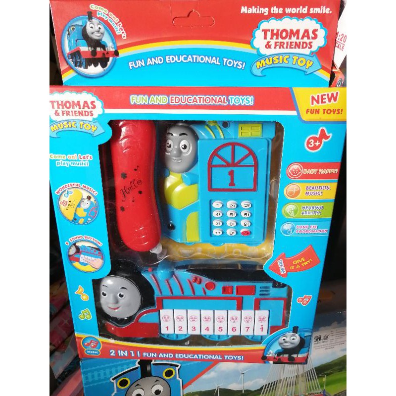 Mainan Telepon Piano 2 in 1 Thomas Set Phone and Piano Mainan Anak kecil telepon
