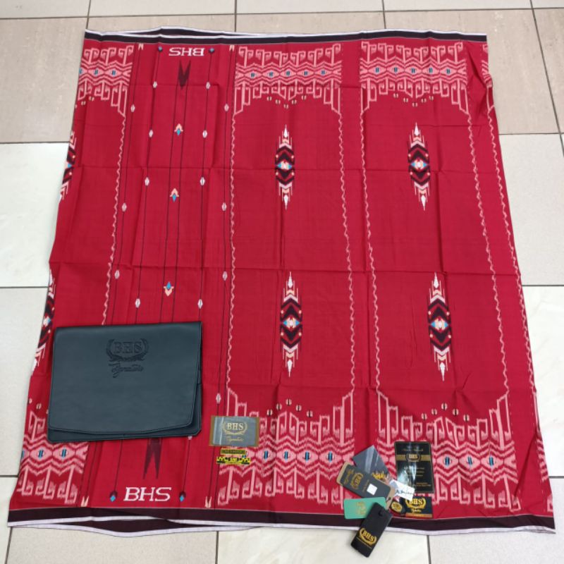 sarung BHS GOLD signature SIM(songket ikat maroco)foto asli tanpa edit