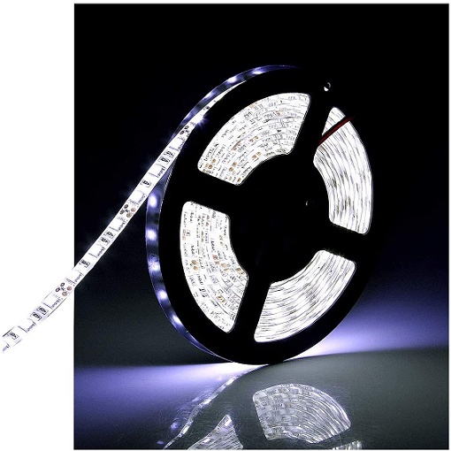 Led Strip Tempel Flexible Ceiling Indoor 5 Meter Putih White IC SMD 5050 IP33 Dc 12V Cocok dipakai Diplafon Pencahayaan diRuangan Etalase Dan di dalam mobil