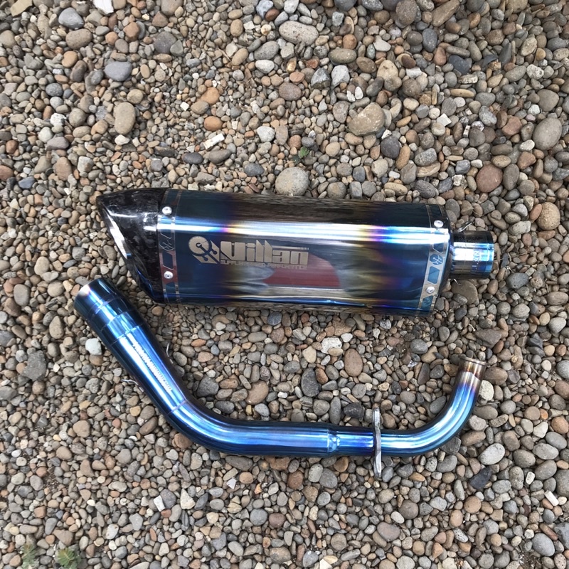 ( ORIGINAL ) KNALPOT VILLAN MV1 BLUE HEADER BLUE - AEROX NMAX LEXY PCX ADV VARIO XRIDE BEAT SCOOPY G