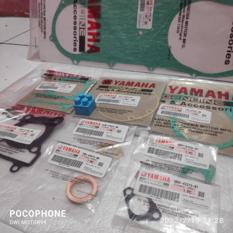 GASKET PAKING FULLSET 9 PCS MIO SPORTY SMILE NOUVO Z LELE ORIGINAL